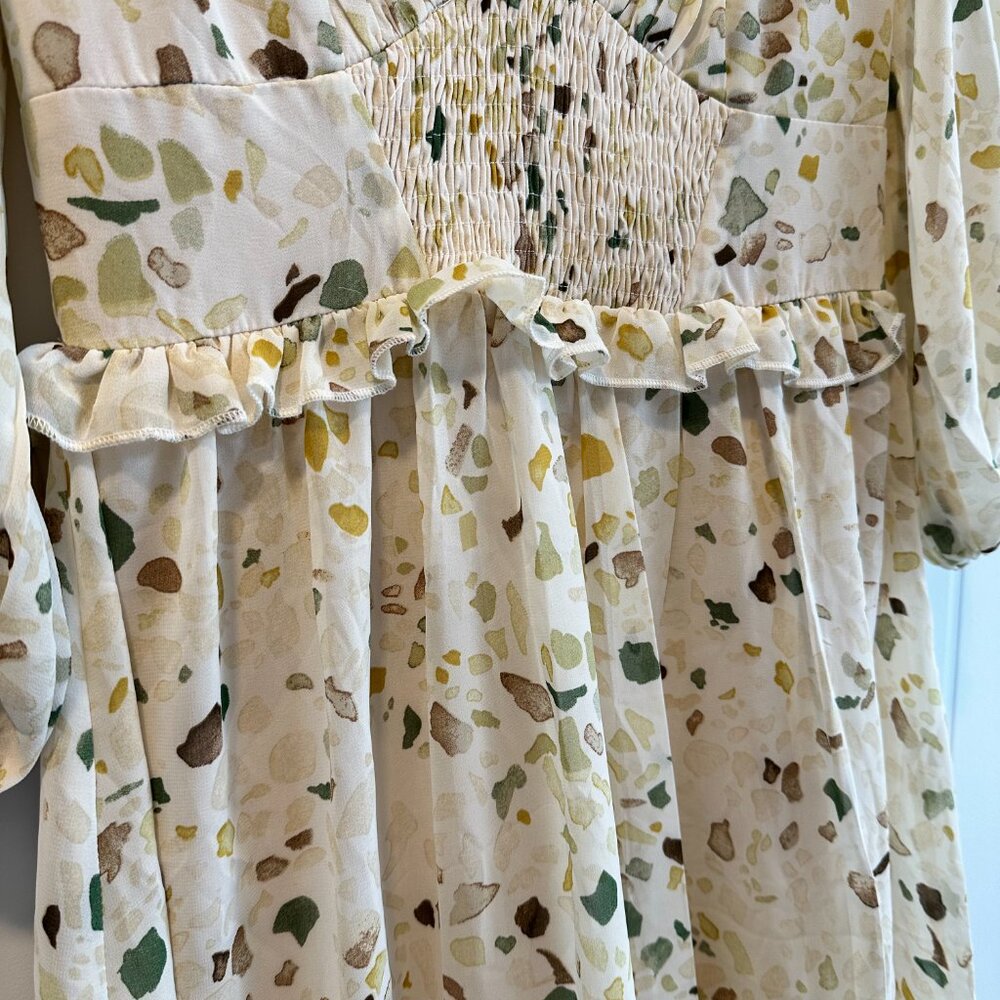 Spring Summer V Neck Mini Dress - Picture 4 of 7